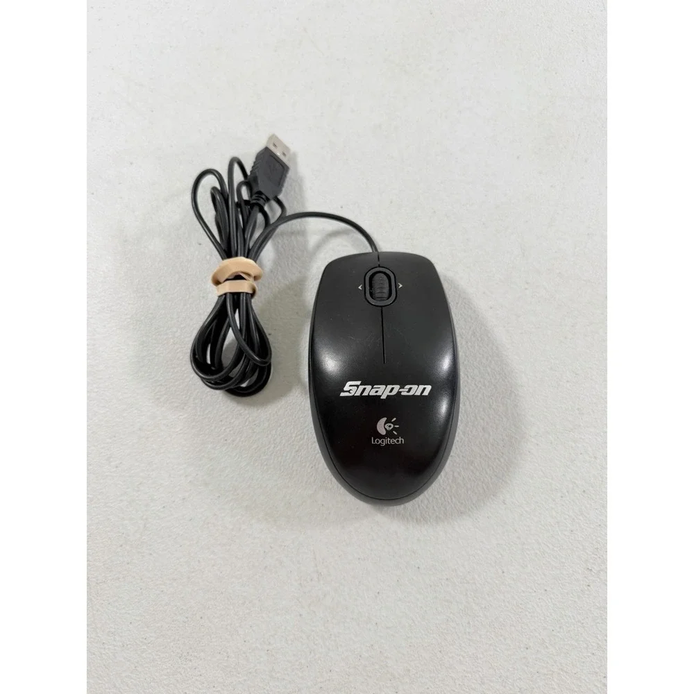 Snap-On Tools Logitech Black Wired USB Computer Laptop Mouse TESTED WORKING